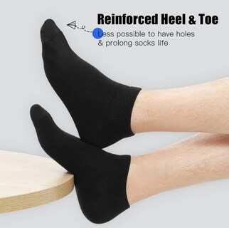Foto 3 | Xtellar Calcetines Unisex De Lujo: Pack Negro De 24 Pares Estilo Corto Y Versátil Para Hombres Y Mujeres 18-28cm