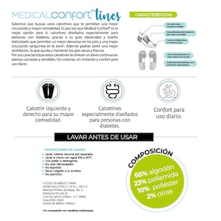 Foto 7 | Calcetines Para Diabéticos Medical Confort Altura Corta Color Azul Marino 3 Pares