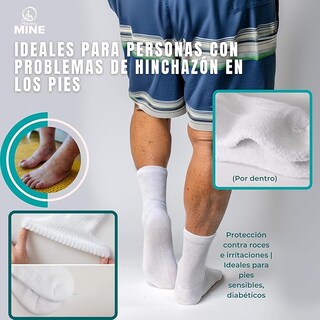 Foto 3 | Calcetines para Persona con Diabetes Sock Doc sin Compresión para Hombre 2 Paquetes de 3 Pares C/U