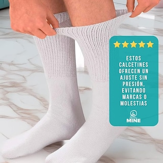 Foto 6 | Calcetines para Persona con Diabetes Sock Doc sin Compresión para Hombre 2 Paquetes de 3 Pares C/U