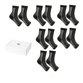 Foto 1 | 6 Pares De Calcetines Para Neuropatía Mangas De Compresión Eo Safe Imports Esi-20817 Negro