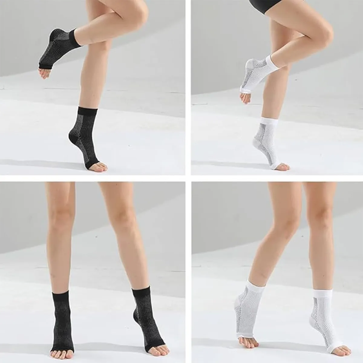 Foto 4 pulgar | 6 Pares De Calcetines Para Neuropatía  Mangas De Compresión Eo Safe Imports Esi-20817 Negro