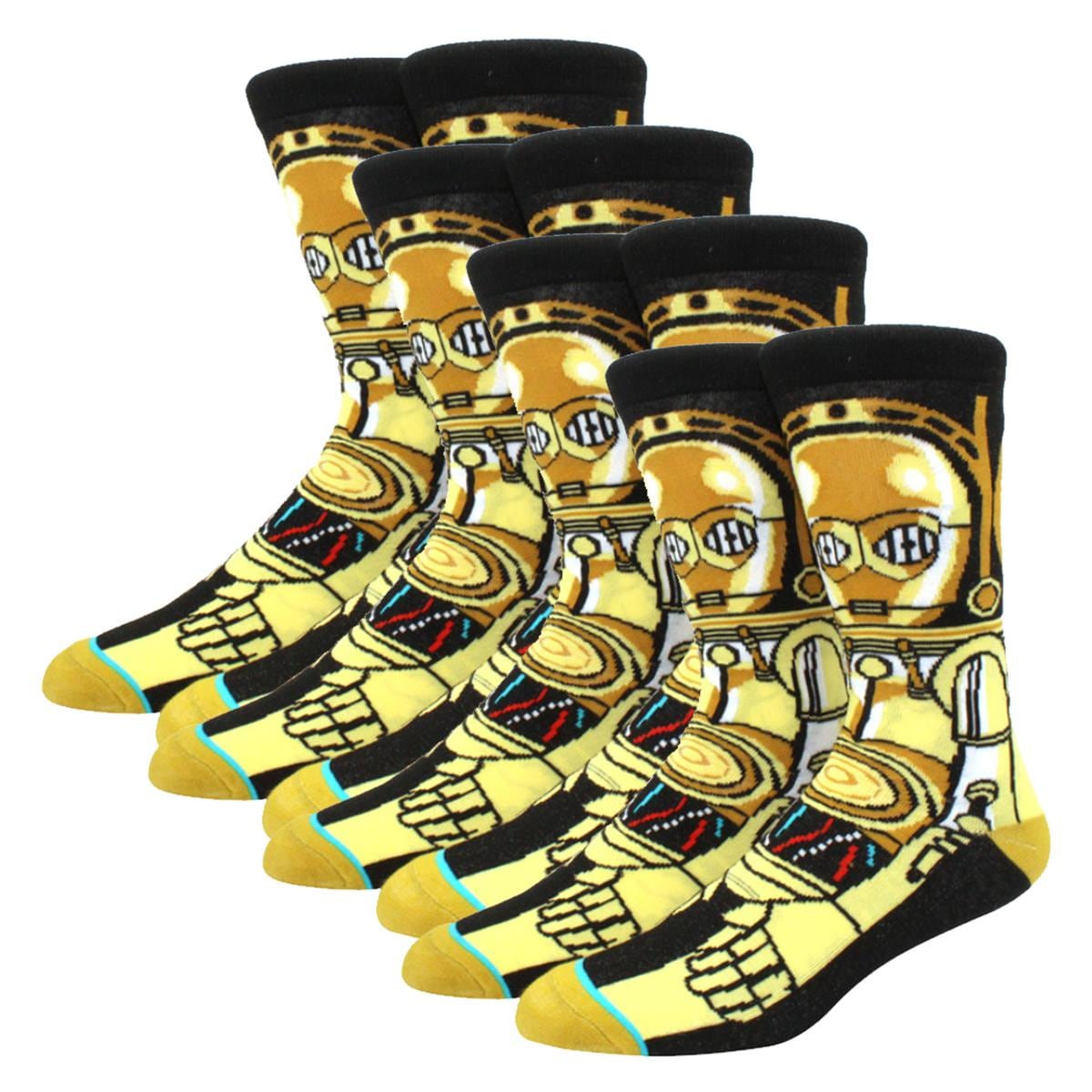 Calcetas Largas de Algodón C3po Aerox Mxkwr-004 4 Pares Multicolor $547