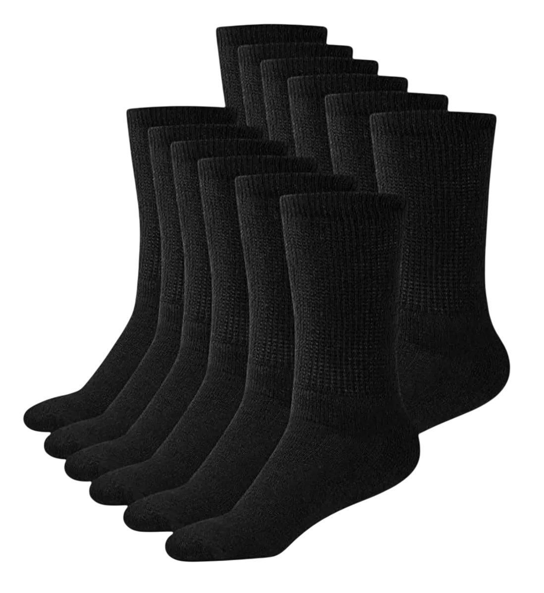 Calcetín 12 Pares Para Pie Diabético Extra Grande 26 - 31 Cm D Pie Negro Caballero