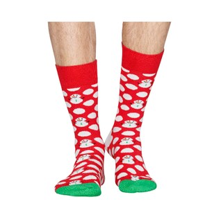 Foto 4 | Calcetines Happy Socks Muñeco De Nieve Rojo