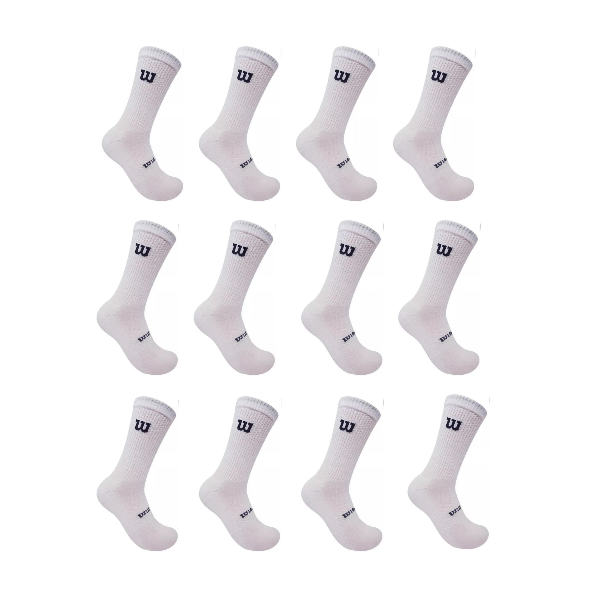 Foto 3 pulgar | 12 Pares De Calcetas Para Hombre Wilson Color Blanco Afelpadas
