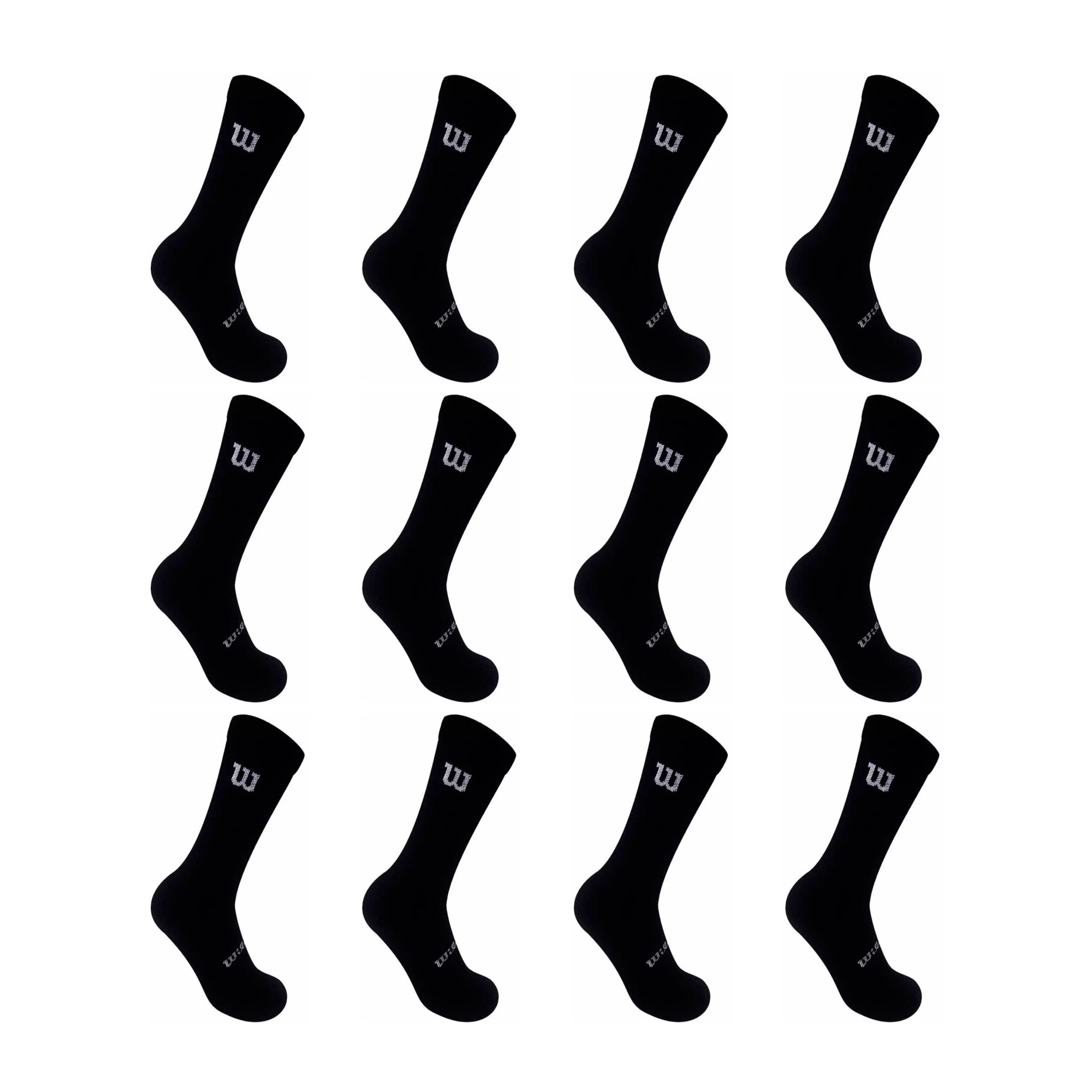 Foto 3 pulgar | 12 Pares De Calcetas Para Hombre Wilson Color Negro  Afelpadas