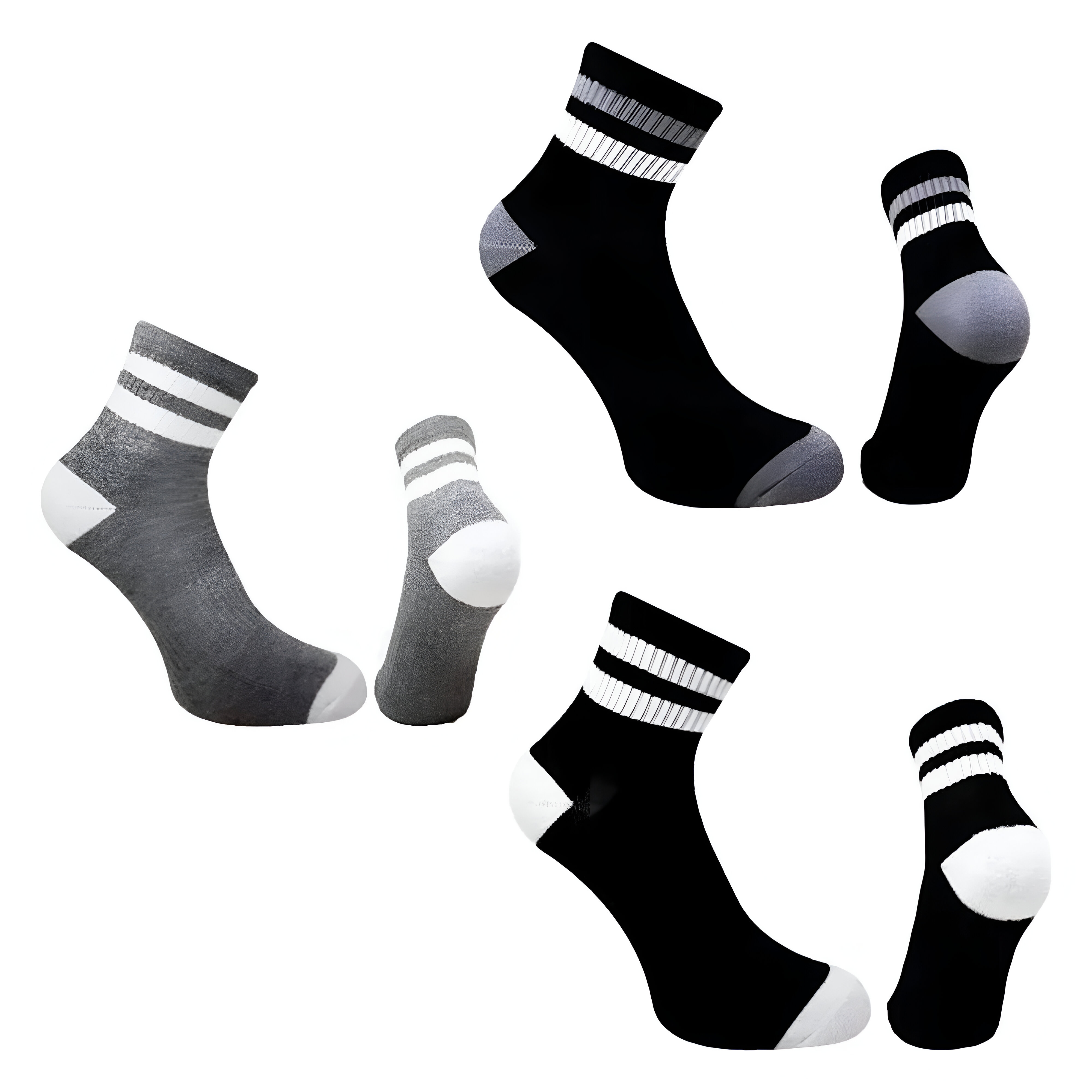 18 Pares De Calcetas Para Hombre Wilson Color Jaspe Y Negro