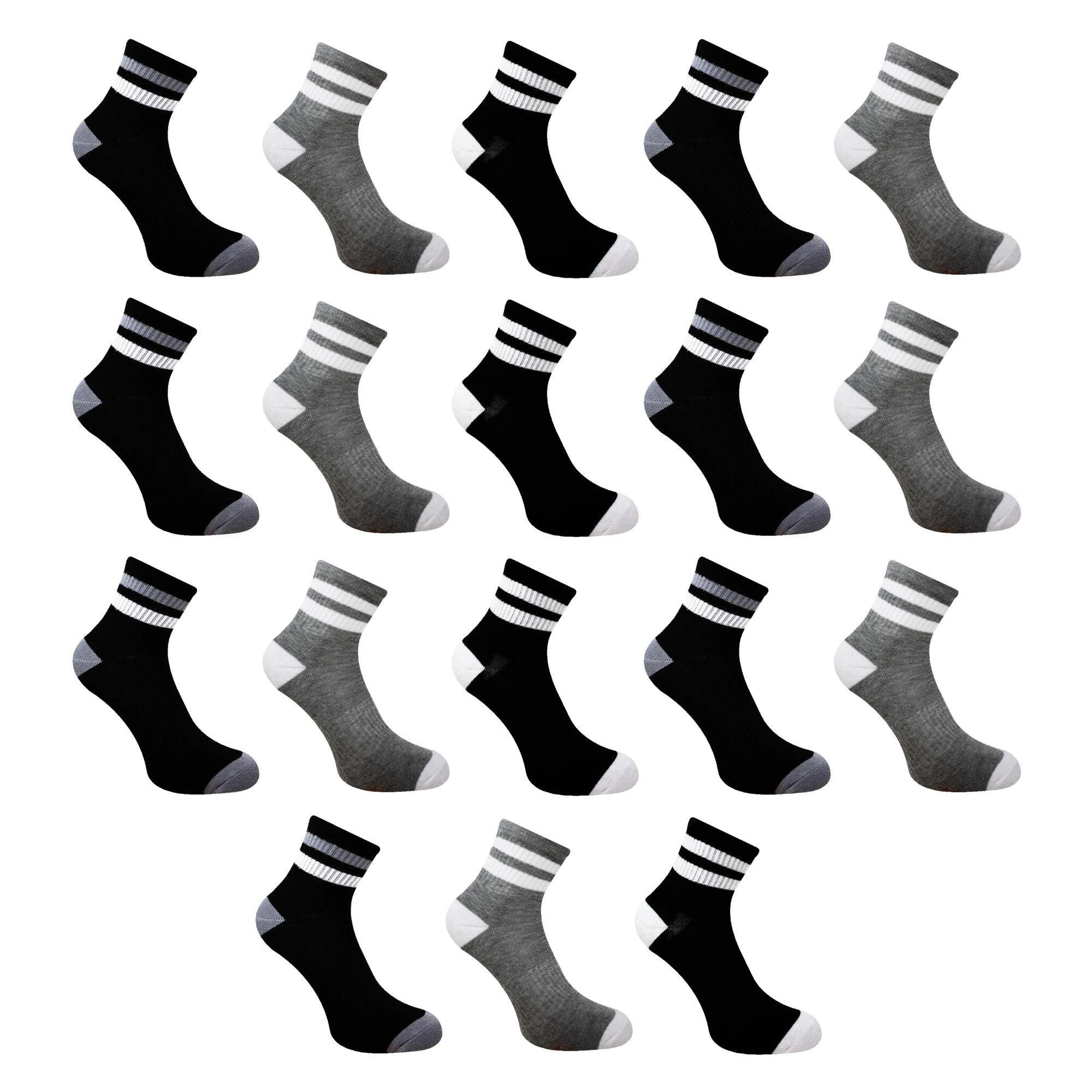 Foto 3 pulgar | 18 Pares De Calcetas Para Hombre Wilson Color Jaspe Y Negro