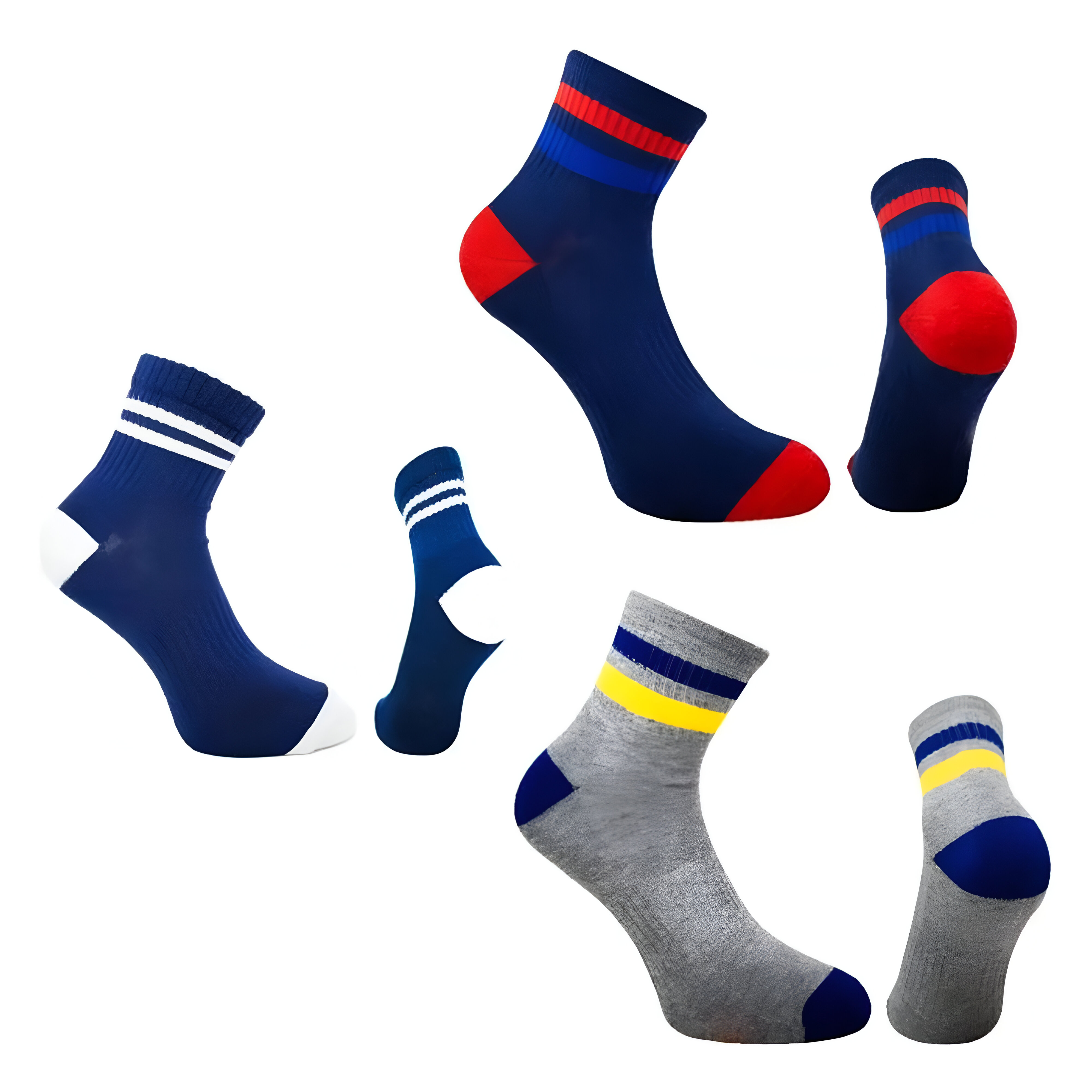 18 Pares De Calcetas Para Hombre Wilson Color Jaspe Y Marino