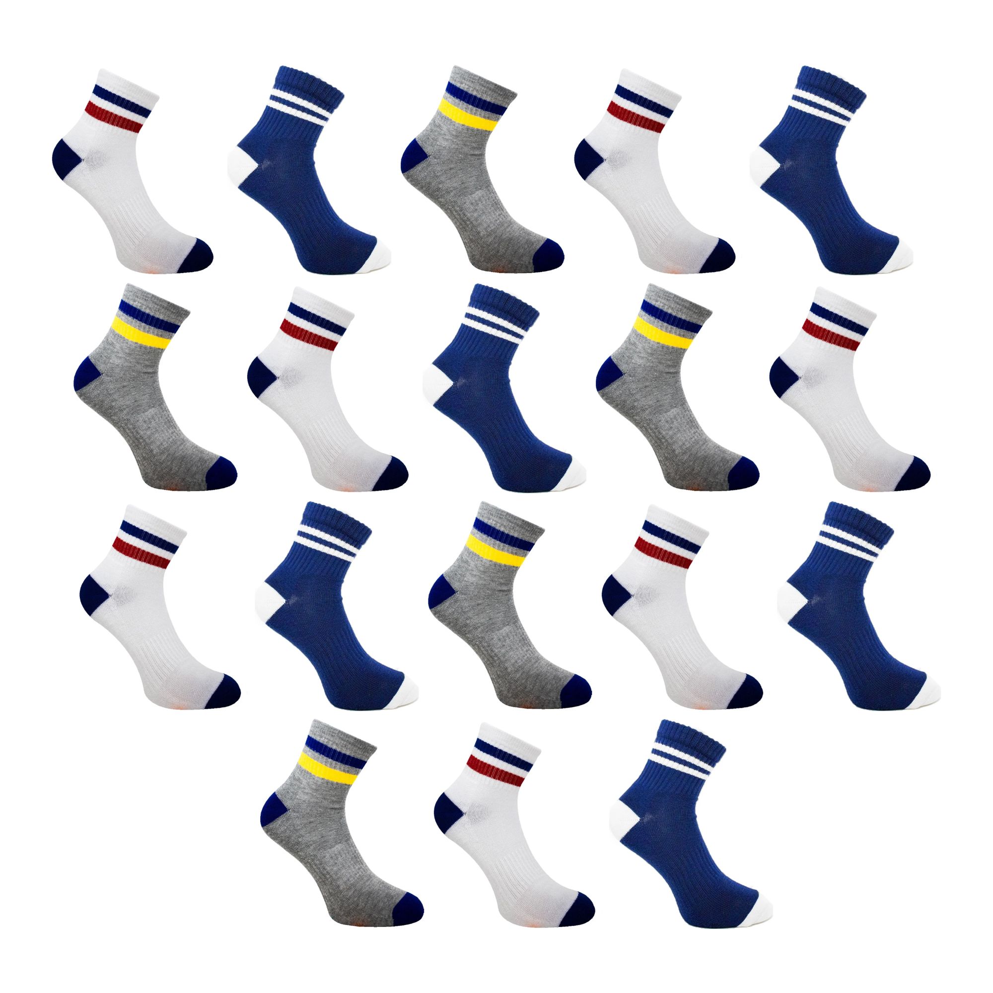 Foto 3 pulgar | 18 Pares De Calcetas Para Hombre Wilson Color Azul Blanco Jaspe