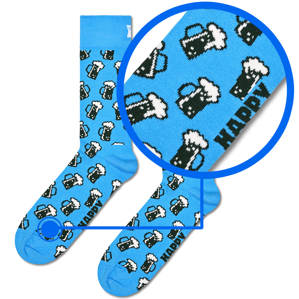 Foto 6 pulgar | Set Calcetines Happy Socks Diseño Cerveza Y Salchichas Unisex 3 Pares