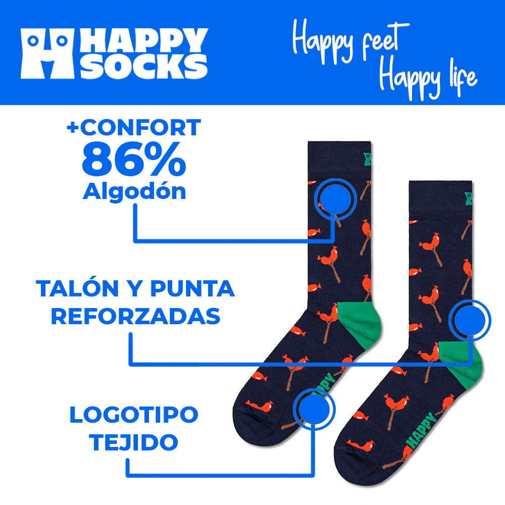 Foto 8 pulgar | Set Calcetines Happy Socks Diseño Cerveza Y Salchichas Unisex 3 Pares