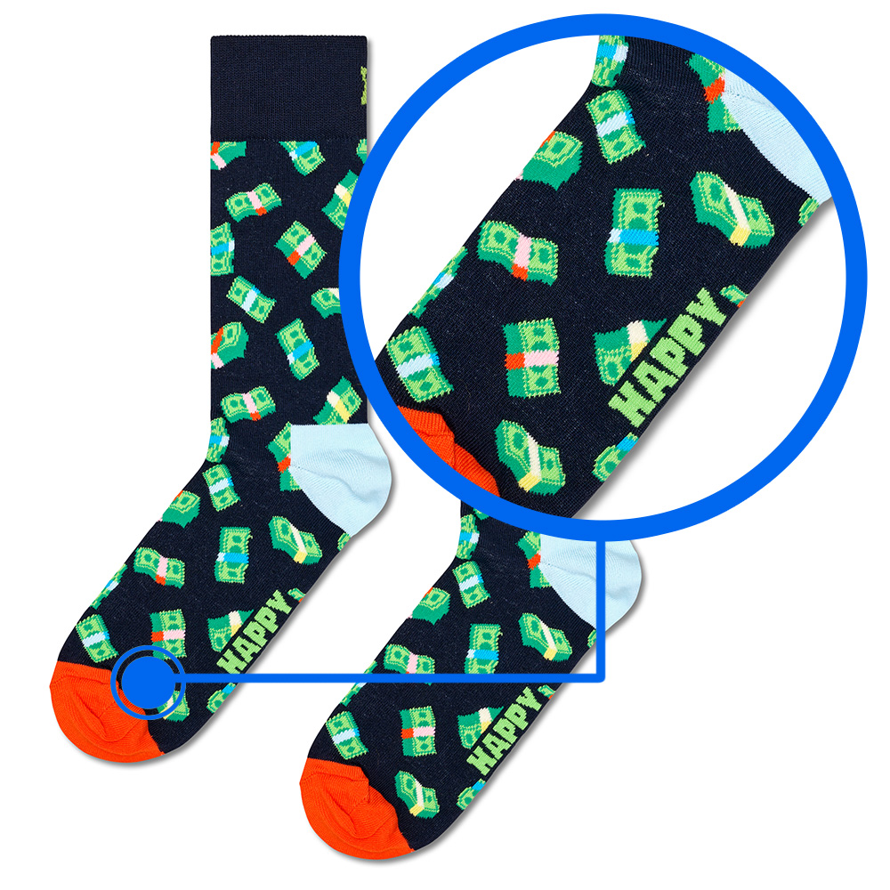 Foto 4 pulgar | Calcetines Happy Socks Diseño Billetes Unisex