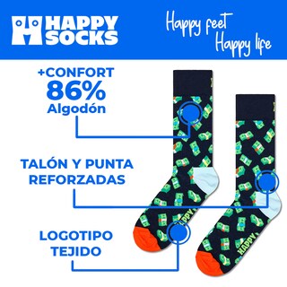 Foto 4 | Calcetines Happy Socks Diseño Billetes Unisex
