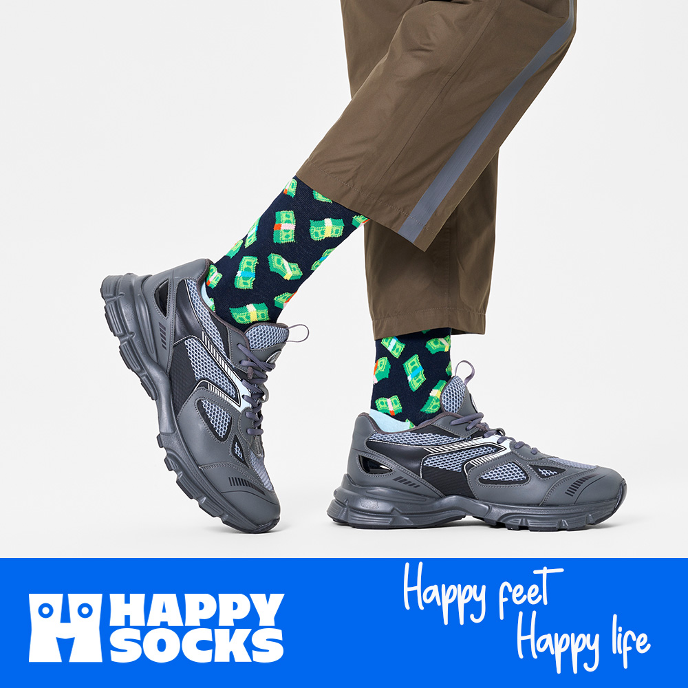 Foto 9 pulgar | Calcetines Happy Socks Diseño Billetes Unisex