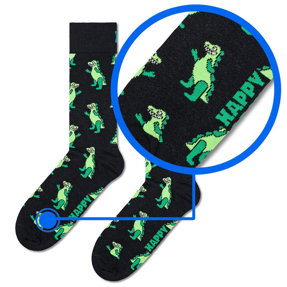 Foto 4 pulgar | Calcetines Happy Socks Diseño Dinosaurio Unisex