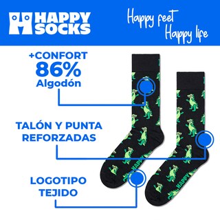 Foto 4 | Calcetines Happy Socks Diseño Dinosaurio Unisex
