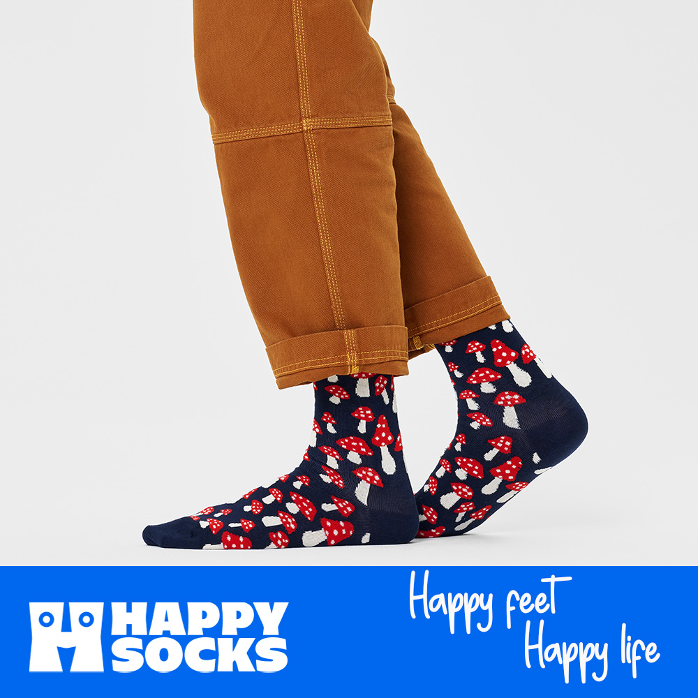 Foto 6 pulgar | Calcetines Happy Socks Diseño Hongos Unisex