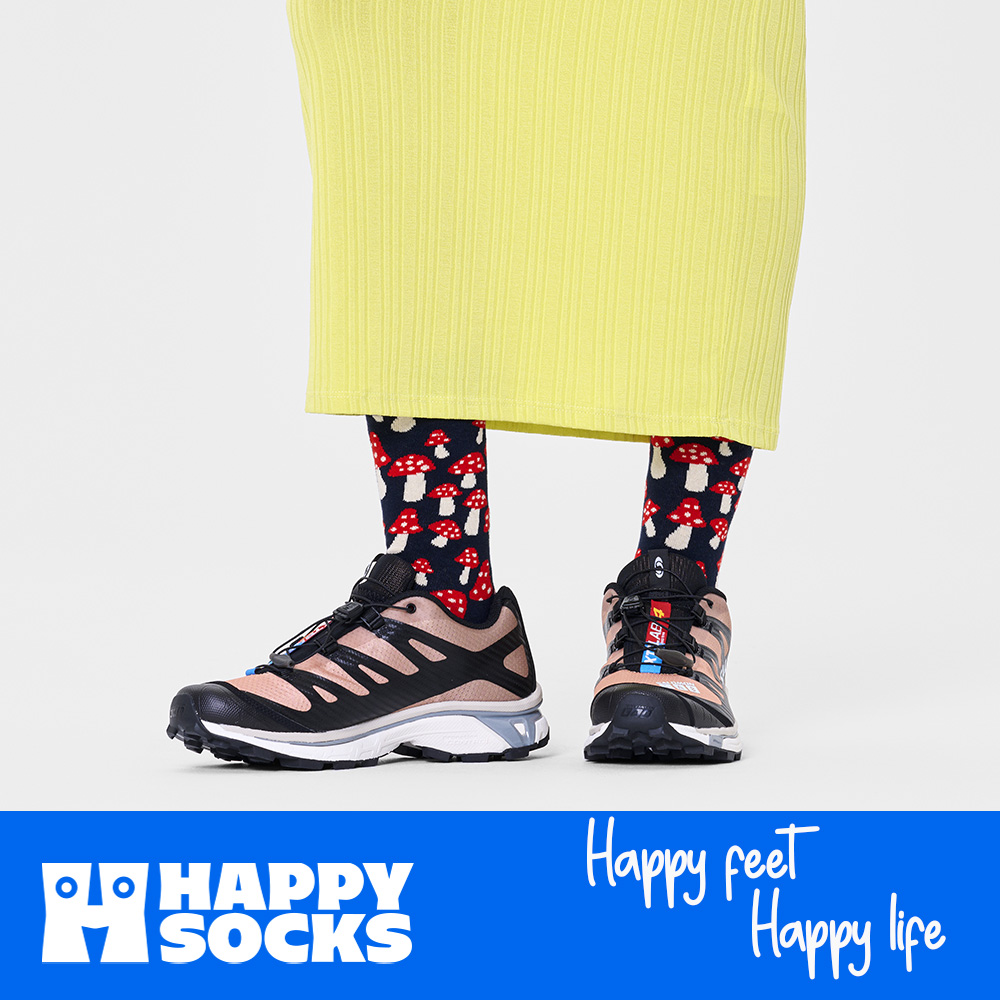 Foto 7 pulgar | Calcetines Happy Socks Diseño Hongos Unisex