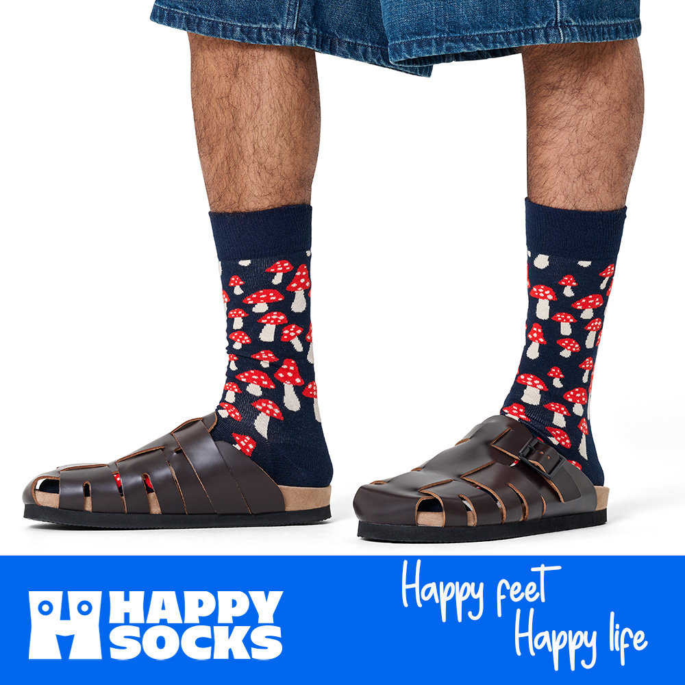 Foto 8 pulgar | Calcetines Happy Socks Diseño Hongos Unisex