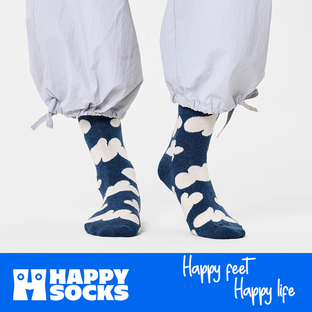 Foto 6 pulgar | Calcetines Happy Socks Diseño Nubes Unisex