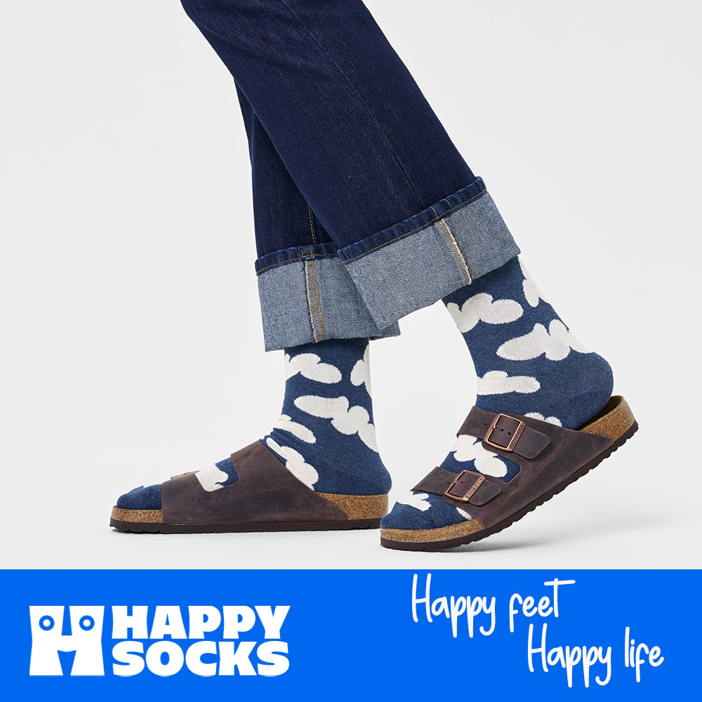 Foto 7 pulgar | Calcetines Happy Socks Diseño Nubes Unisex