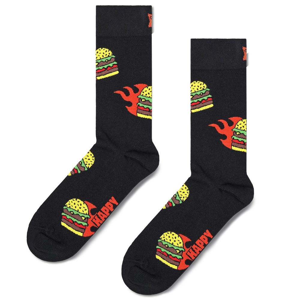 Foto 2 pulgar | Calcetines Happy Socks Diseño Flaming Burger Unisex