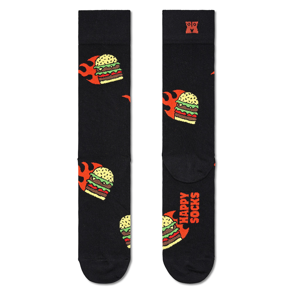 Foto 3 pulgar | Calcetines Happy Socks Diseño Flaming Burger Unisex