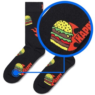 Foto 3 | Calcetines Happy Socks Diseño Flaming Burger Unisex