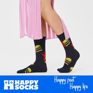 Foto 5 | Calcetines Happy Socks Diseño Flaming Burger Unisex