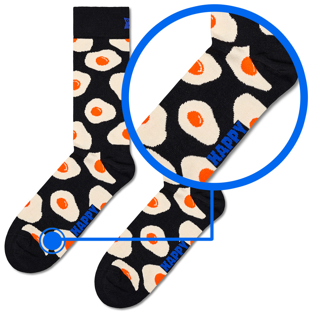 Foto 4 pulgar | Calcetines Happy Socks Diseño Sunny Side Up (huevo Estrellado)