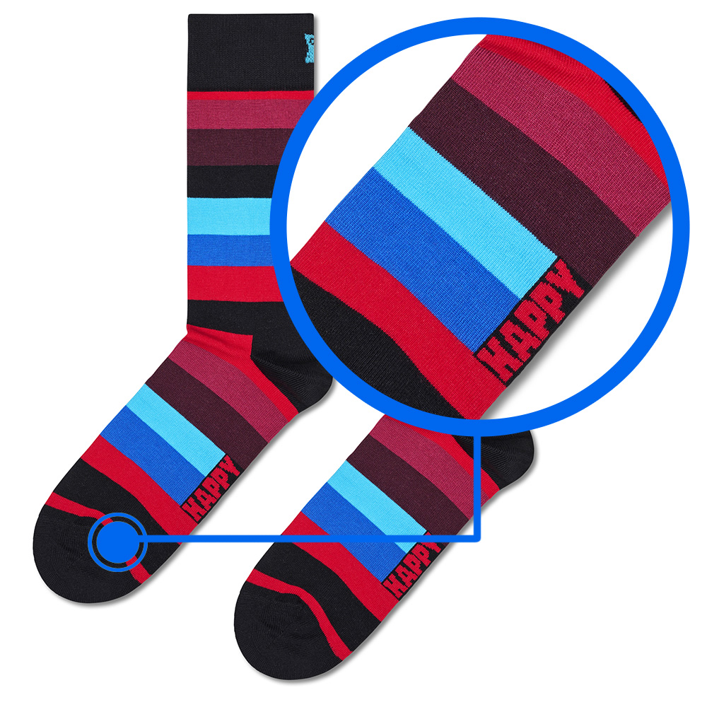 Foto 4 pulgar | Calcetines Happy Socks Diseño Lineas Unisex