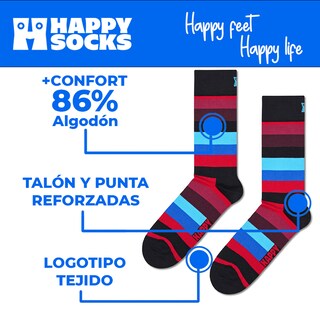 Foto 5 | Calcetines Happy Socks Diseño Lineas Unisex