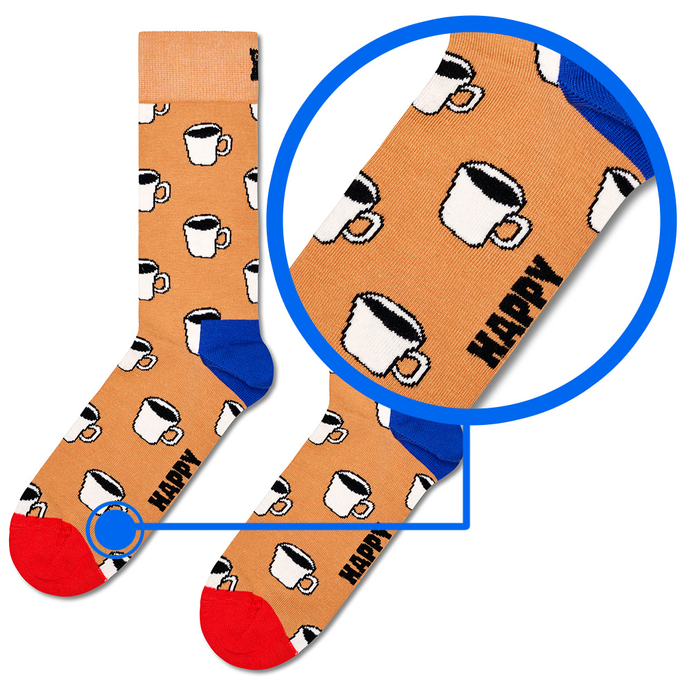 Foto 4 pulgar | Calcetines Happy Socks Diseño Taza Café Unisex
