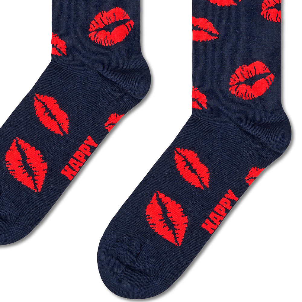 Foto 3 pulgar | Calcetines Happy Socks Diseño Labios Kisses Multicolor Unisex