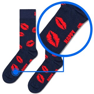 Foto 3 | Calcetines Happy Socks Diseño Labios Kisses Multicolor Unisex
