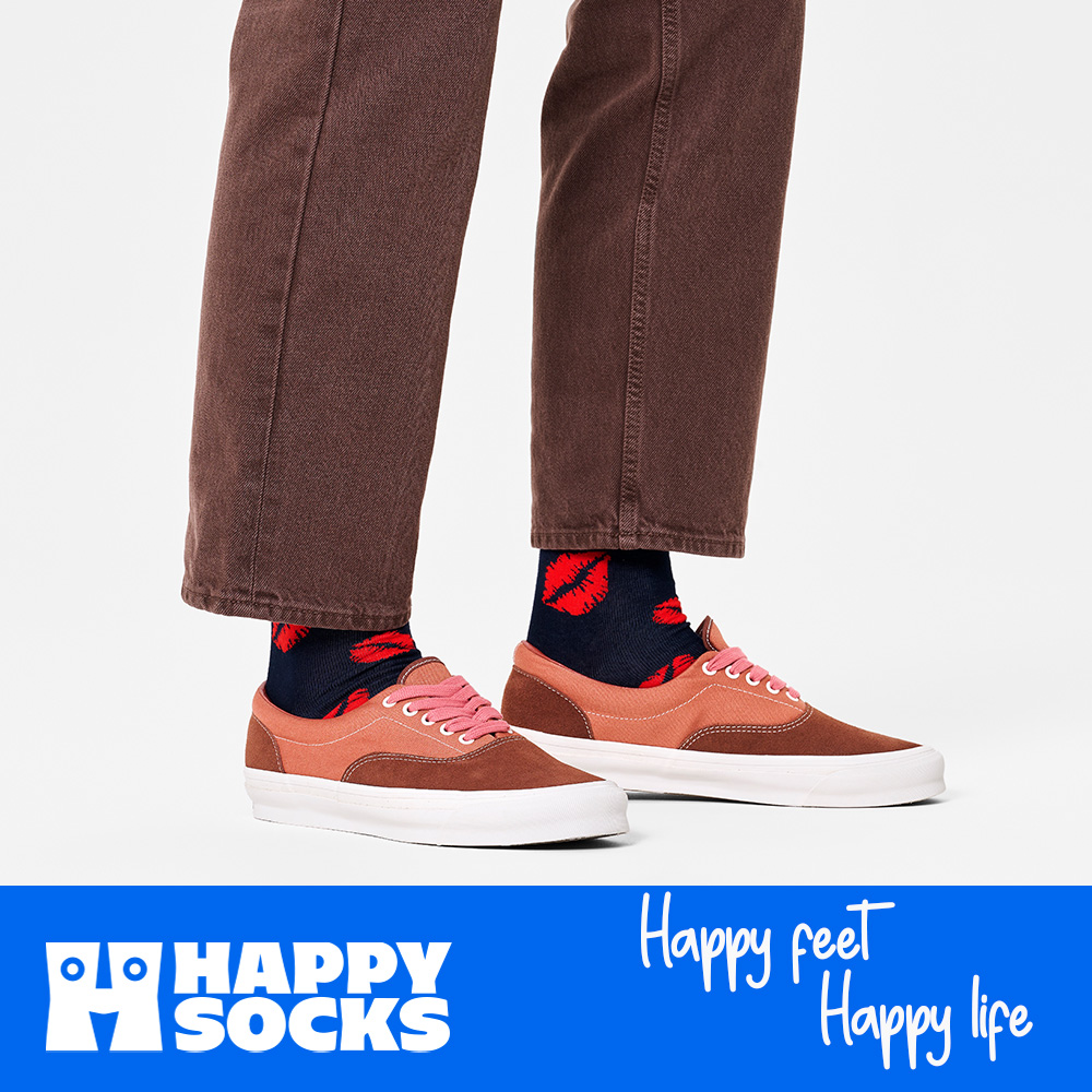 Foto 6 pulgar | Calcetines Happy Socks Diseño Labios Kisses Multicolor Unisex