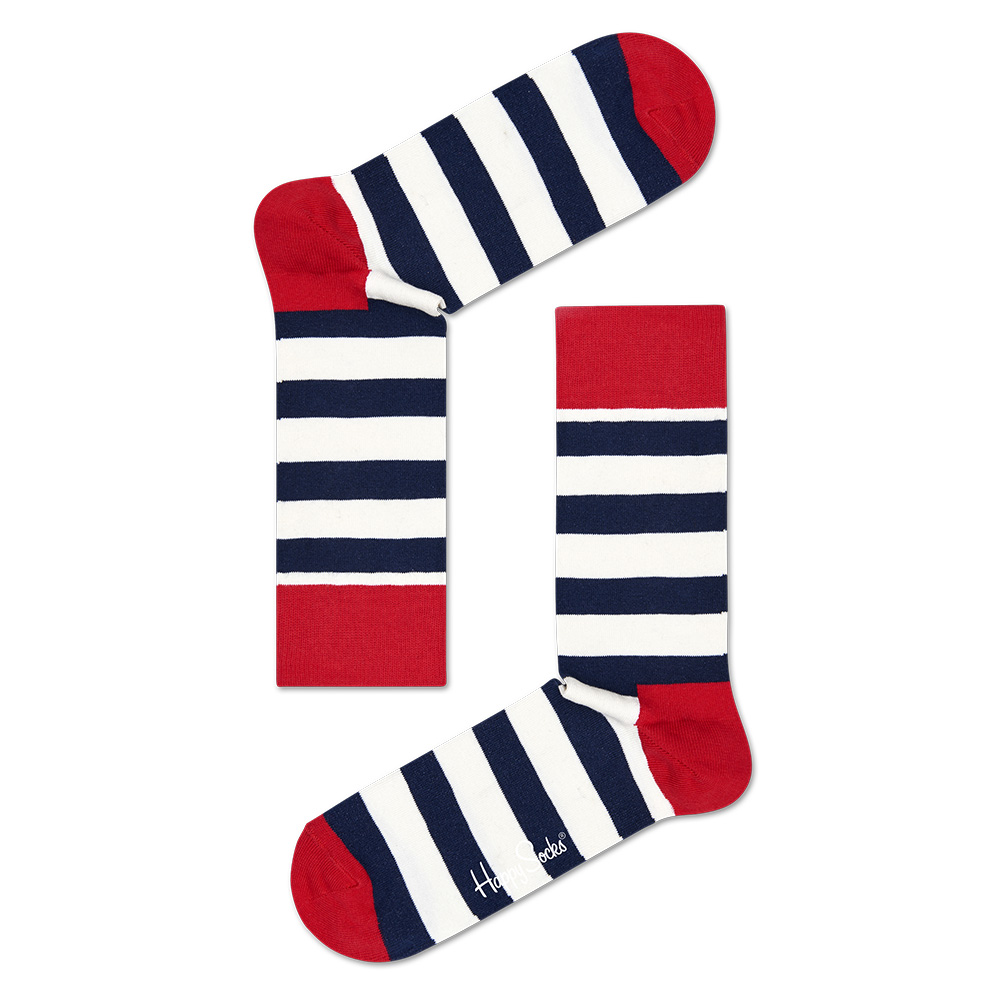 Foto 6 pulgar | Calcetines Happy Socks Diseño Líneas Azules Unisex
