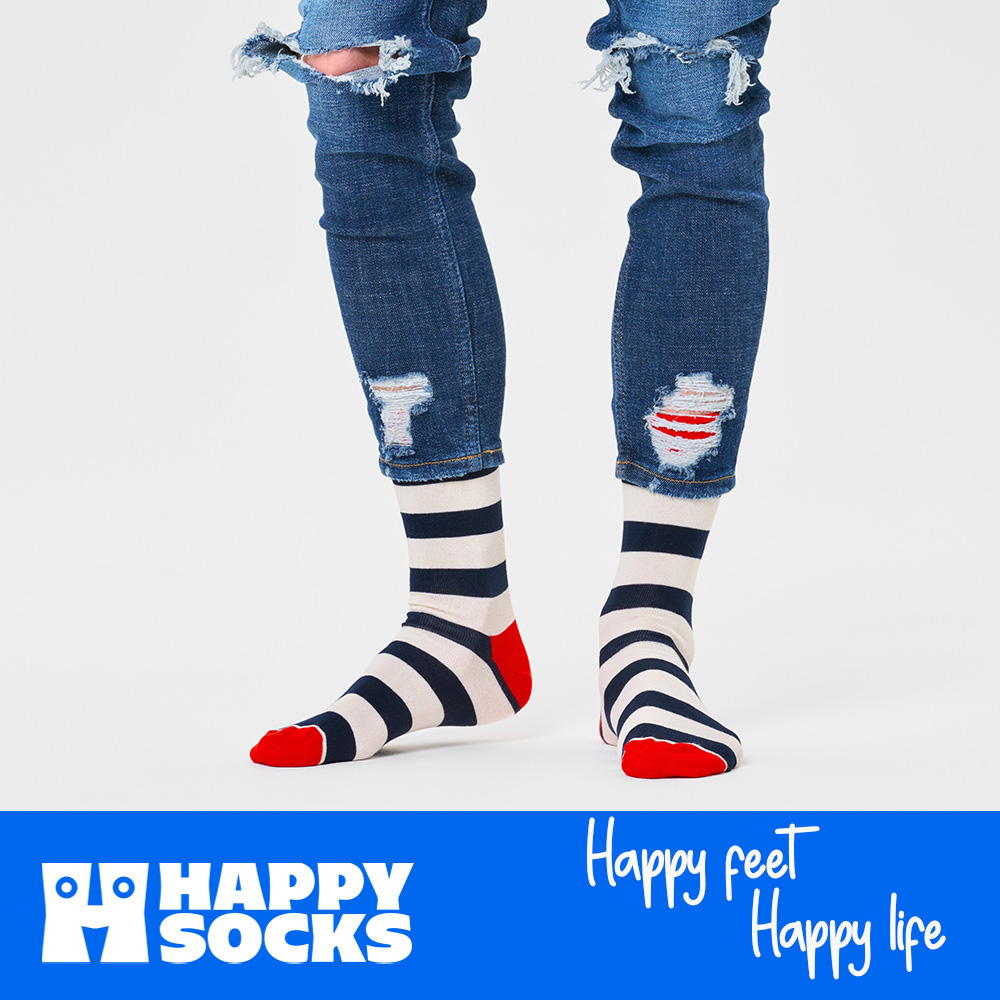 Foto 7 | Calcetines Happy Socks Diseño Líneas Azules Unisex