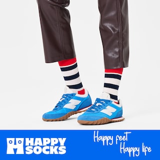 Foto 8 | Calcetines Happy Socks Diseño Líneas Azules Unisex