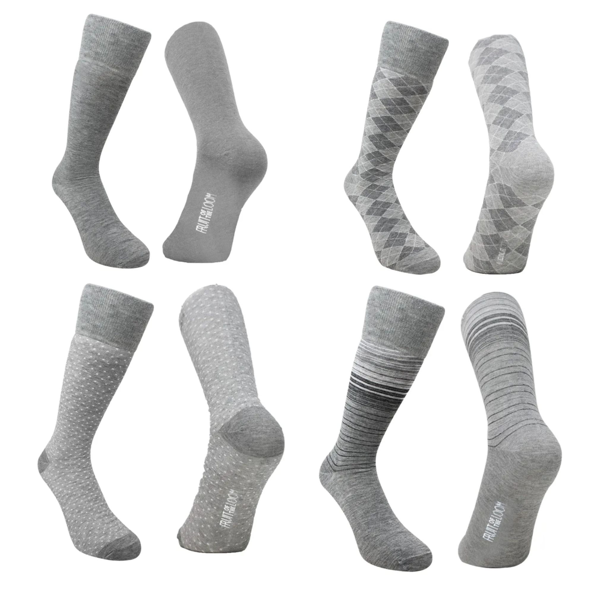 Foto 2 pulgar | Calcetas Largas Fruit Of The Loom para Hombre 20 Pares