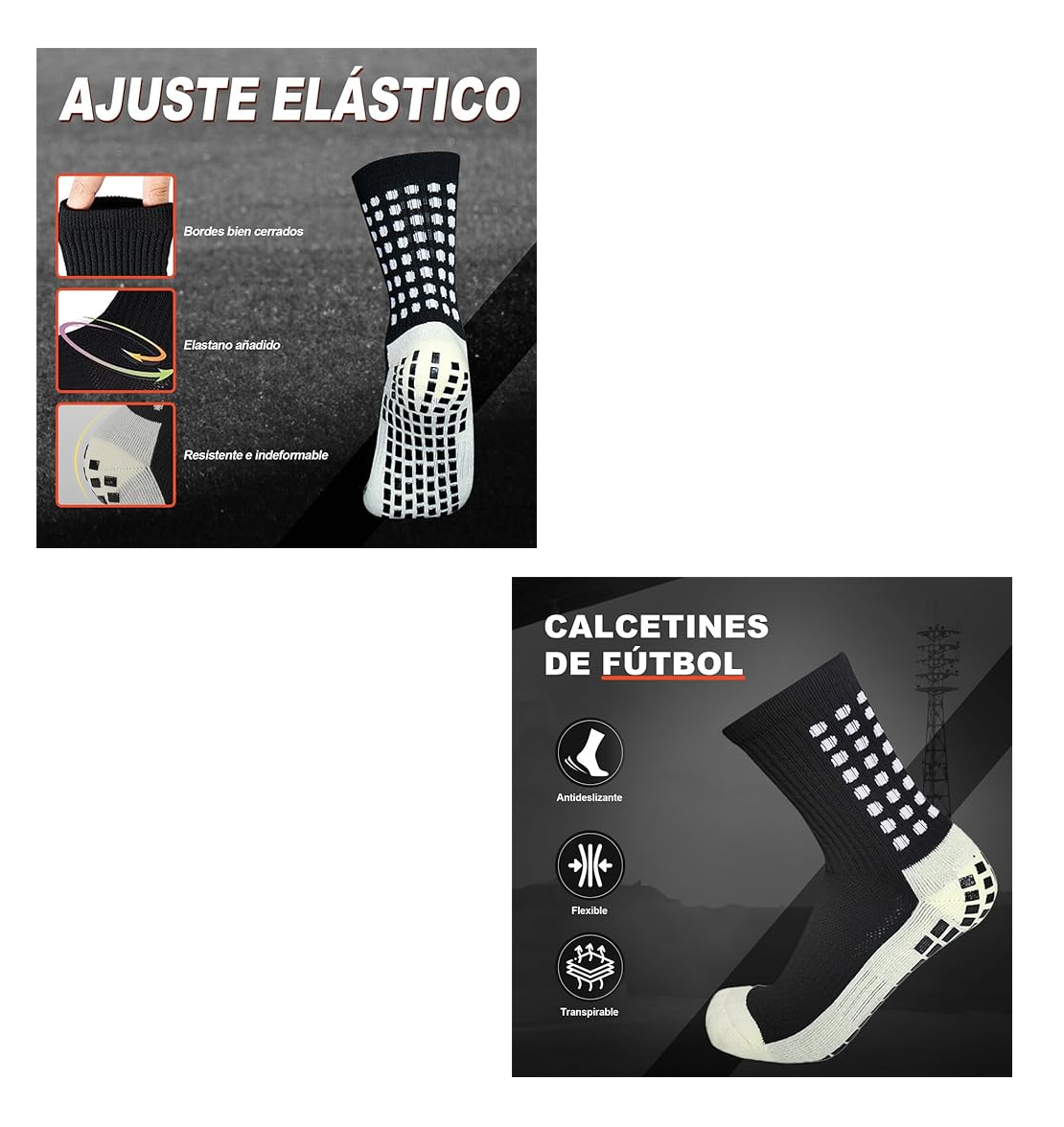 Foto 4 pulgar | Calceta de Futbol Belug 10 Pares - Negro/blanco