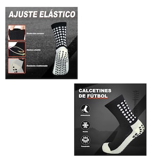 Foto 3 | Calceta de Futbol 10 Pares - Negro/blanco