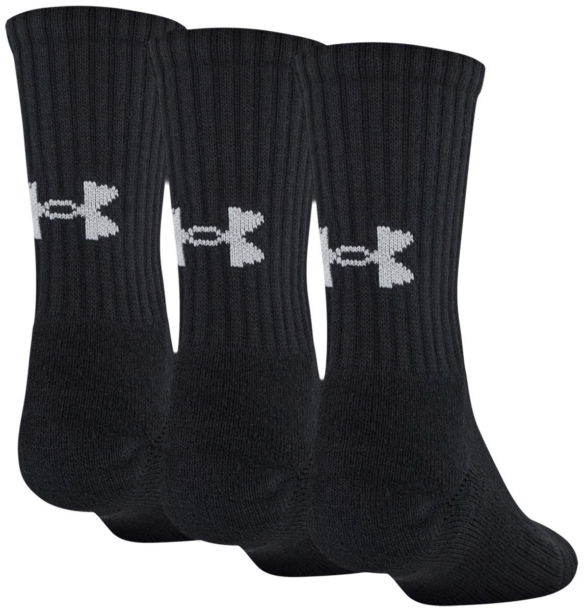 Foto 1 | Calcetines Under Armour De Algodón Para Entrenamiento Juvenil, Negros, 3 Pares - Venta Internacional.