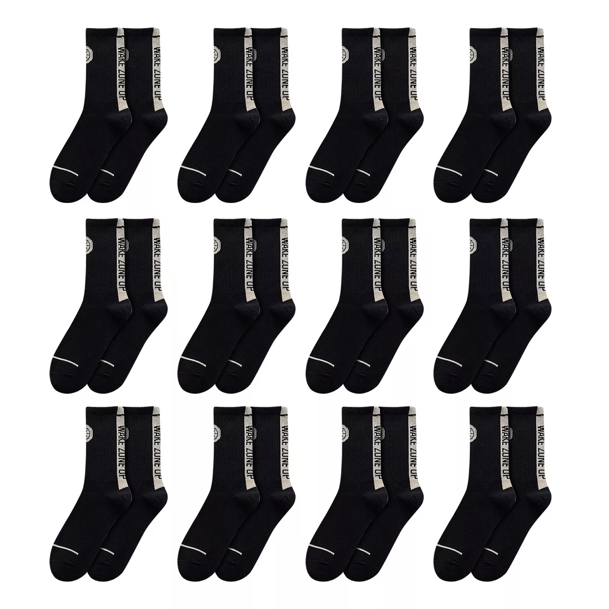 Foto 2 pulgar | 12 Pares Calcetas Y Calcetines Calceta Deportiva Hombre Eo Safe Imports  Esi-15796 Negro