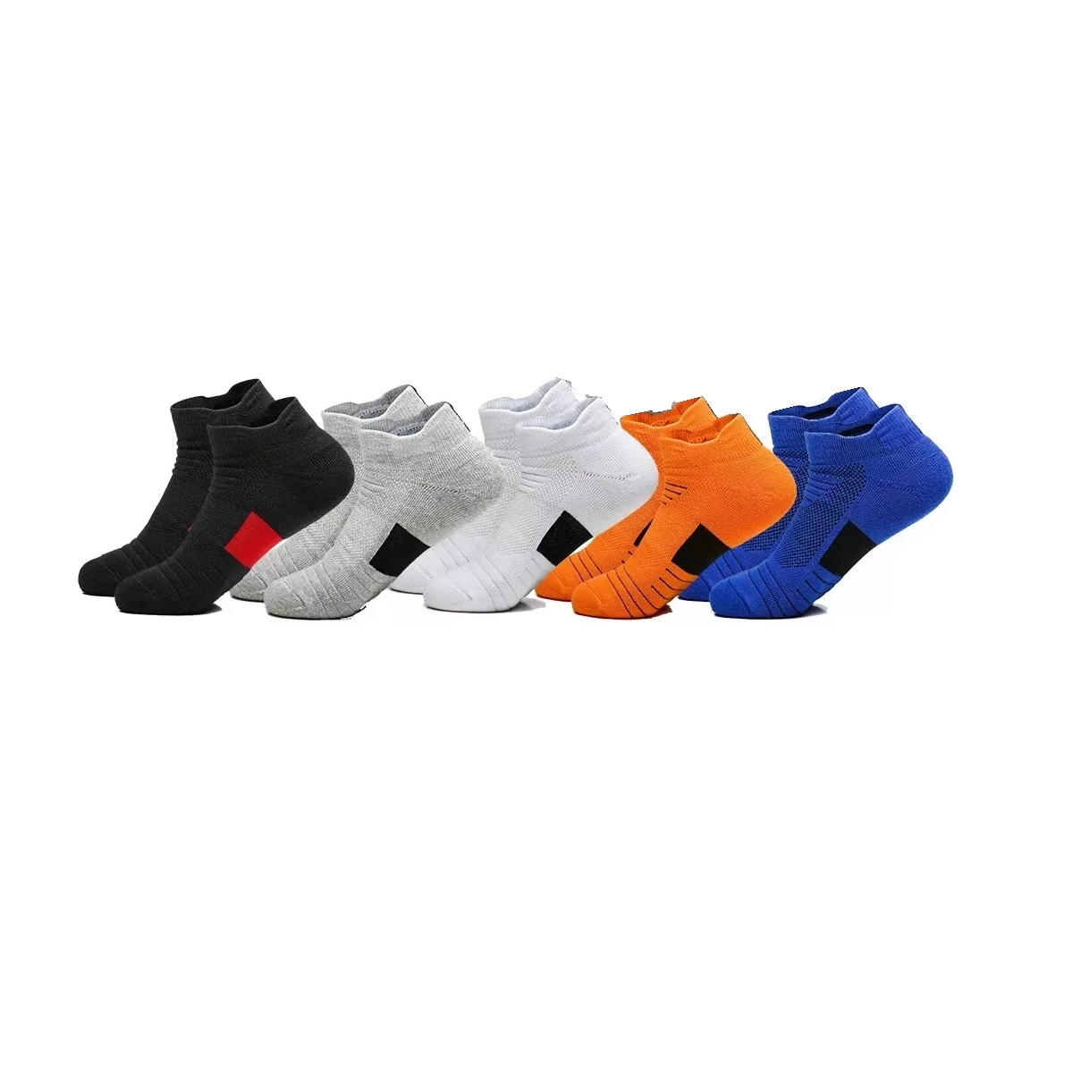 5pares Calceta Deportiva Hombre 100% Algodón Eo Safe Imports Esi-15794 Multicolor $489