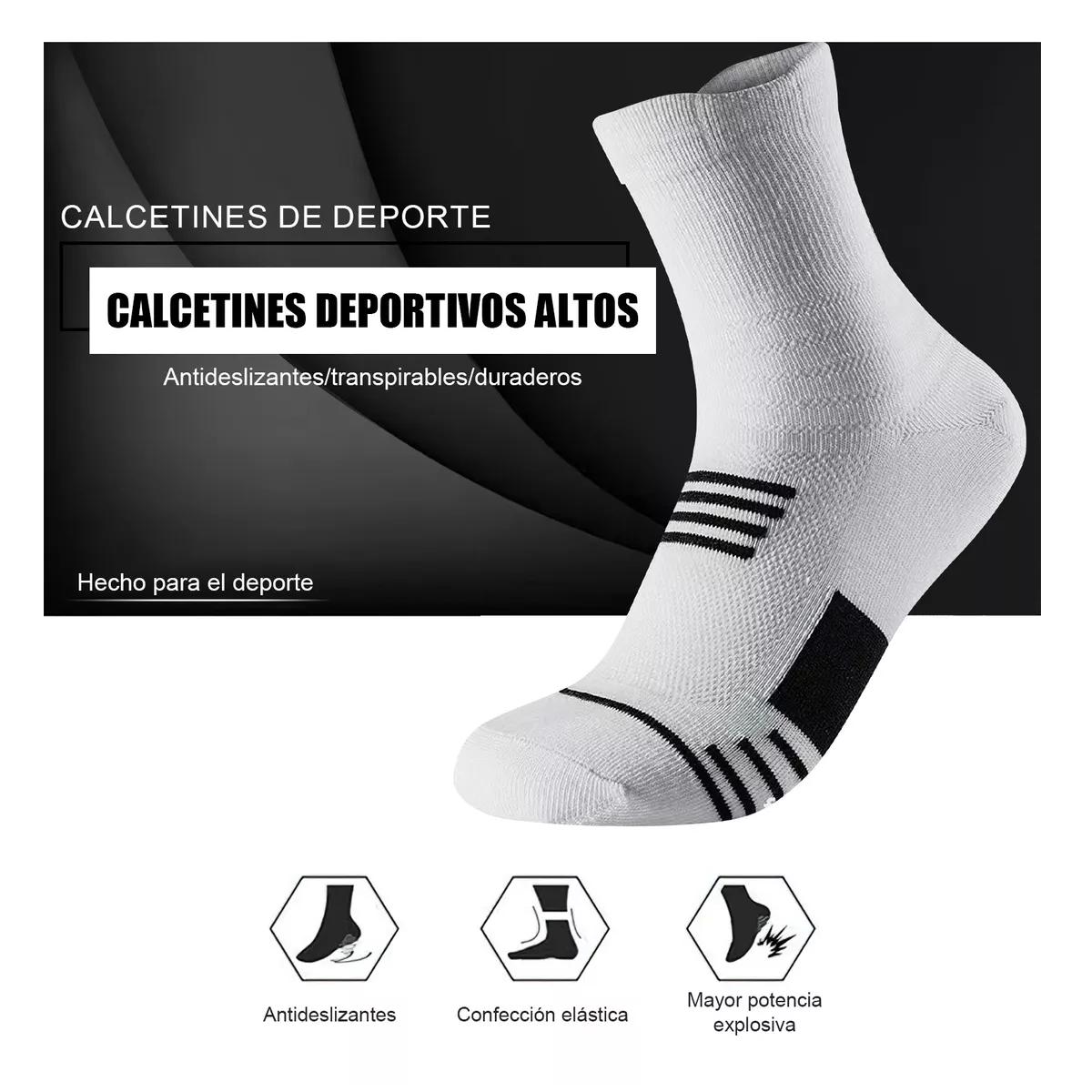 Foto 3 pulgar | 24 Pares Calcetines Deportiva Eo Safe Imports Esi-15790 Blanco