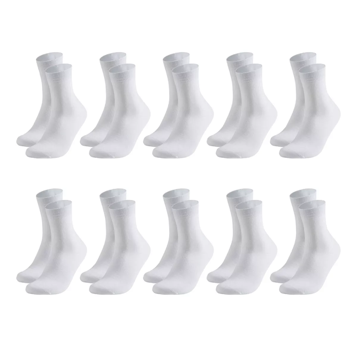 Foto 2 pulgar | Calcetas Deportivas Eo Safe Imports ESI-17326 Blancas para Hombre 10 Pares