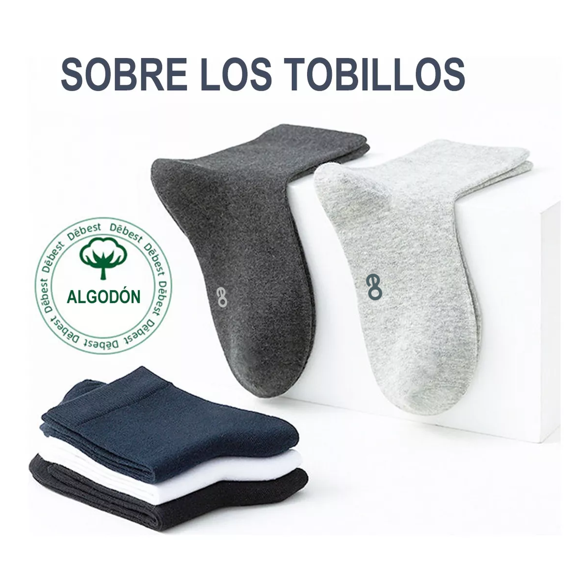 Foto 4 pulgar | Calceta Deportiva Hombre 100% Algodón 10 Pares Eo Safe Imports Esi-17328-1 Multicolor